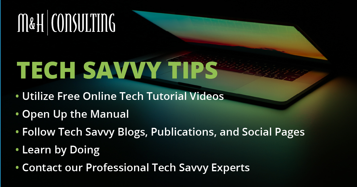 Tips to stay tech savvy graphic