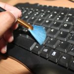 cleaning a keyboard