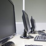 Computers on a desk