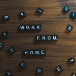 Blocks that spell out work-from-home